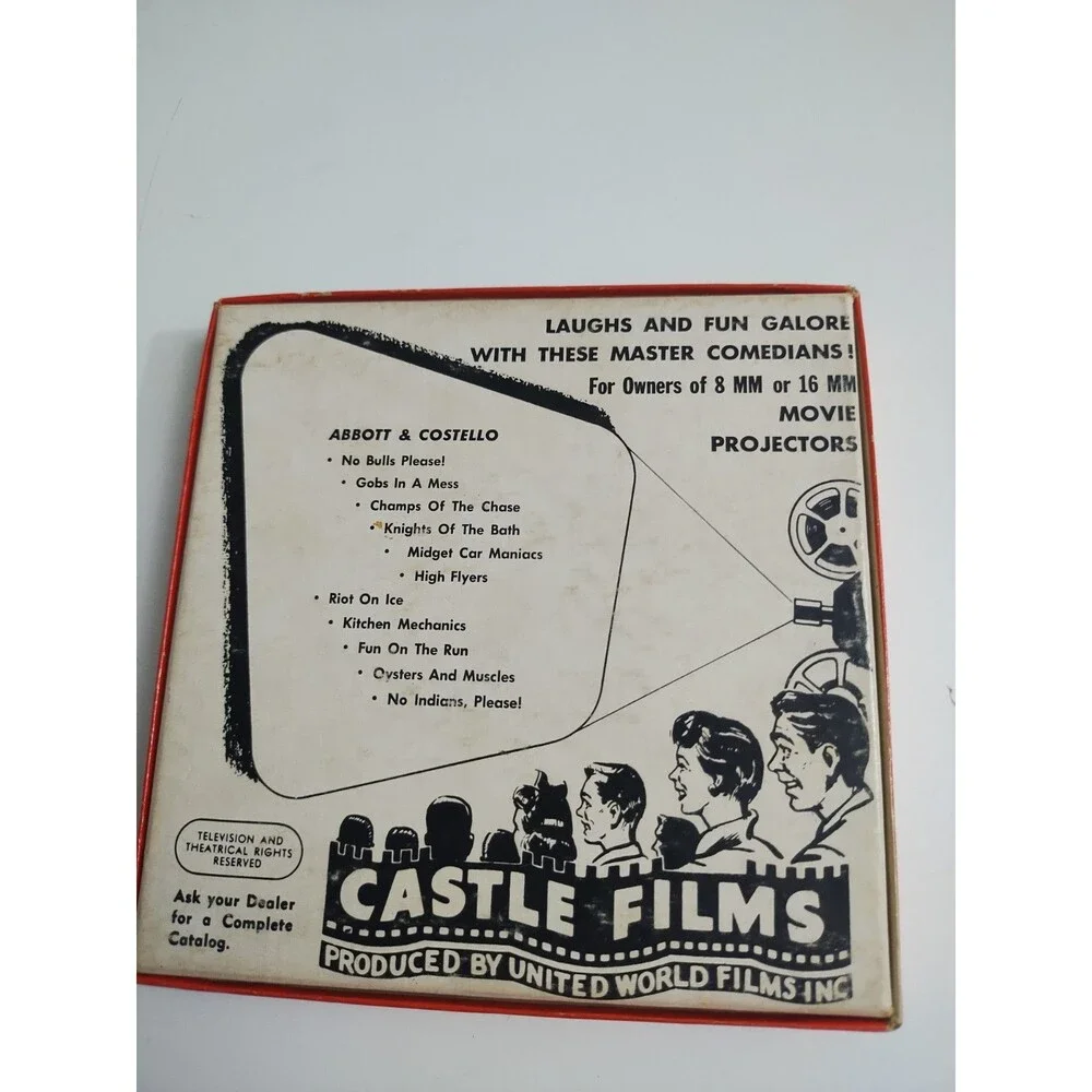 Vintage CASTLE FILMS 8mm Abbott Costello Comedies Movie HIGH FLYERS #816 w/ Box